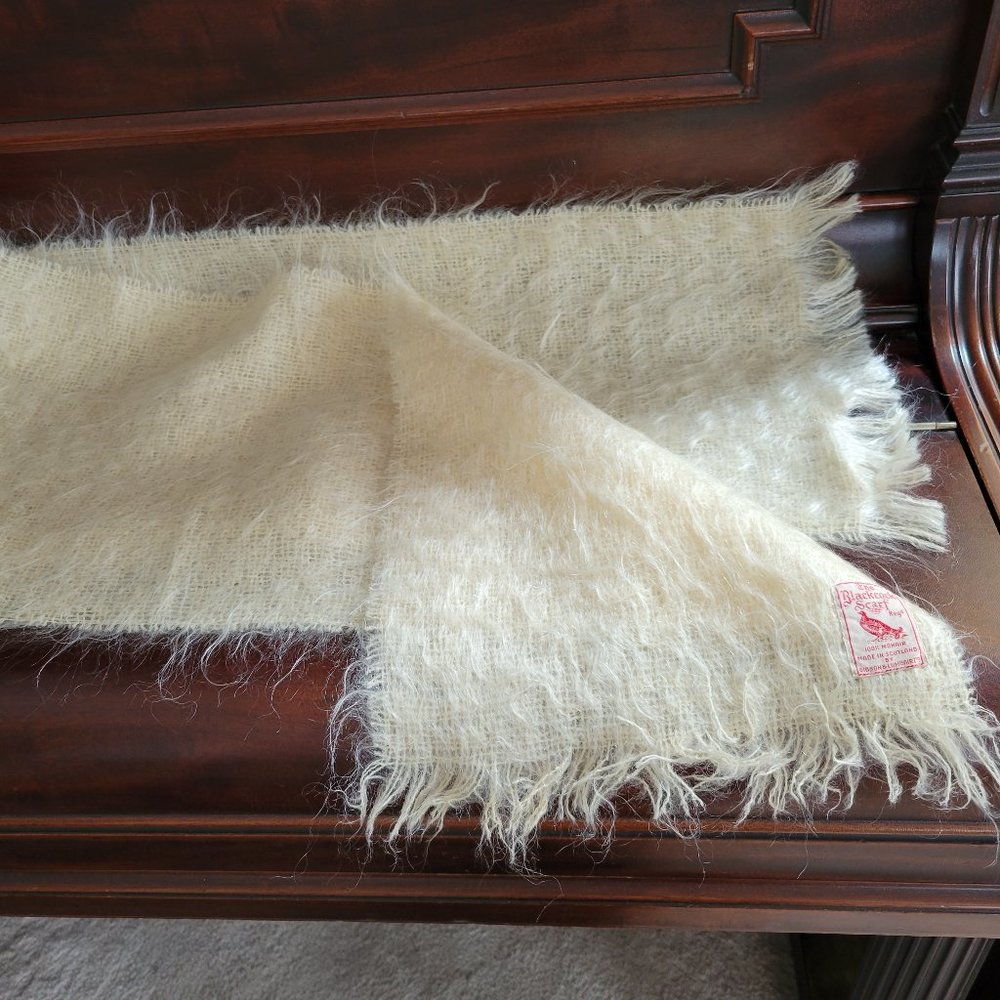 The Blackcock Scarf  100% Mohair Made in Scotland Gibson & Lumgair LTD   vintage